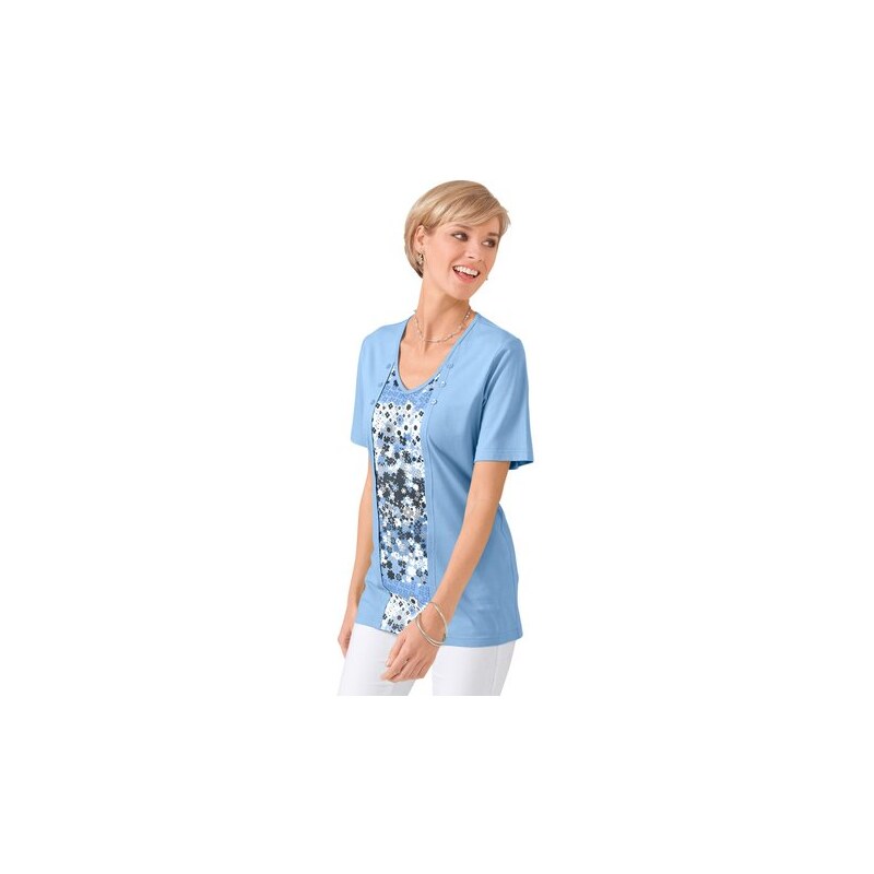 Baur Damen Shirt in modischer 2-in-1-Optik blau 38,40,42,44,46,54