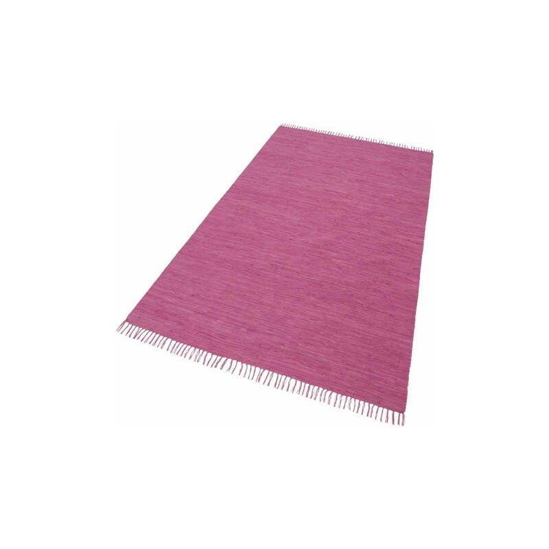Teppich Happy Cotton Melange-Effekt handgewebt reine Baumwolle THEKO rot 1 (B/L: 40x60 cm),2 (B/L: 60x120 cm),3 (B/L: 70x140 cm),4 (B/L: 90x160 cm),5 (B/L: 120x180 cm),6 (B/L: 160x230 cm)