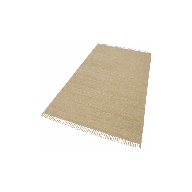 Teppich Happy Cotton Melange-Effekt handgewebt reine Baumwolle THEKO natur 1 (B/L: 40x60 cm),2 (B/L: 60x120 cm),3 (B/L: 70x140 cm),4 (B/L: 90x160 cm),5 (B/L: 120x180 cm),6 (B/L: 160x230 cm)