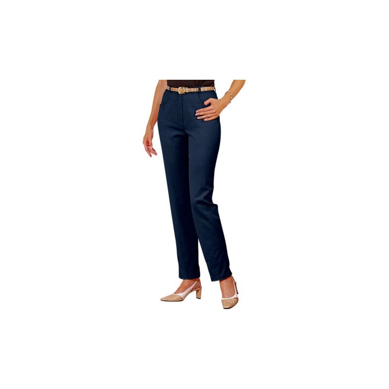 Damen Classic Basics Jeans mit seitlichem Dehnbund CLASSIC BASICS blau 38,40,42,44,46,48,50,52,54,56
