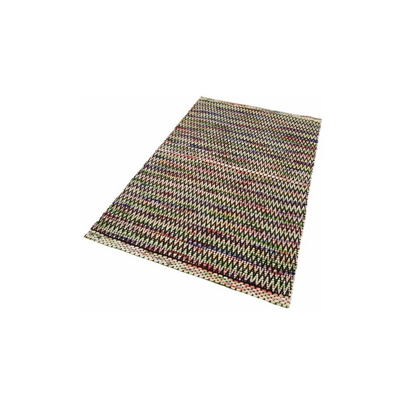 THEKO Teppich Modern Weave 3 handgewebt reine Schurwolle orange 3 (B/L: 140x200 cm),4 (B/L: 160x230 cm)