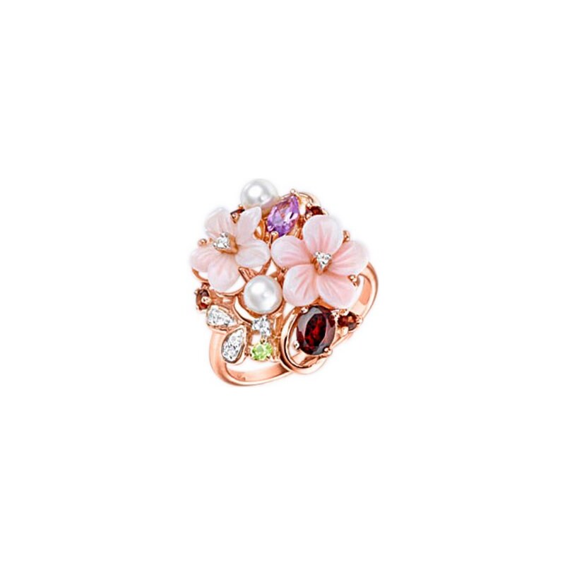 Vivance Jewels Ring ´´Blume / Blüten´´ mit Perle
