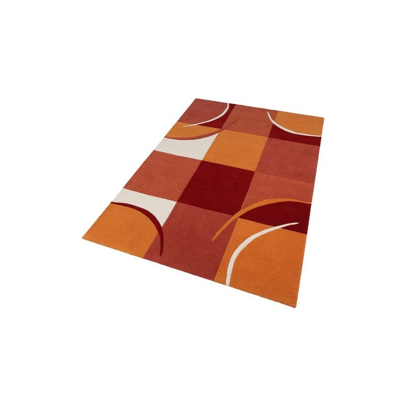 THEKO EXKLUSIV Teppich exklusiv Magnus handgetuftet Wolle 3,7 kg/m² orange 7 (B/L: 240x320 cm),8 (B/L: 290x390 cm)