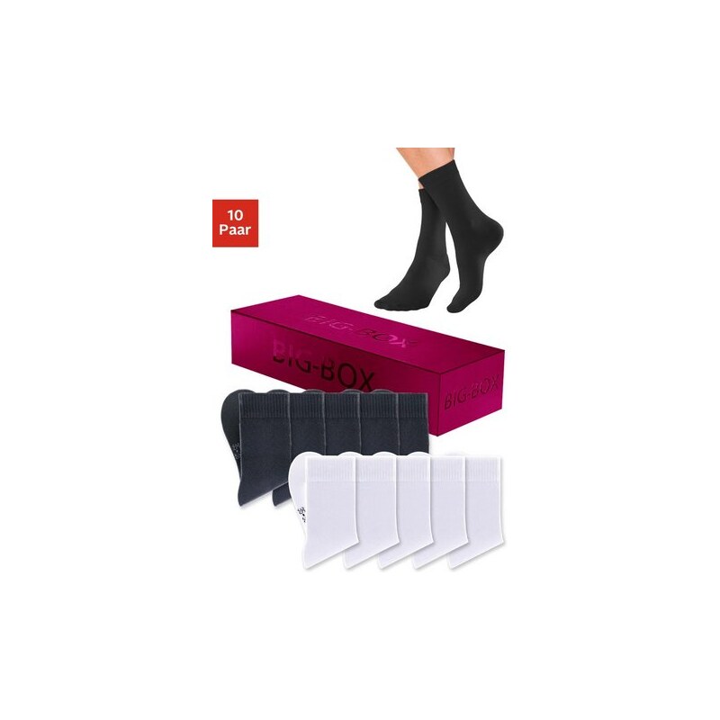 Socken in der Big-Box (10 Paar) mit druckfreiem Bündchen Baur bunt 35-38,39-42