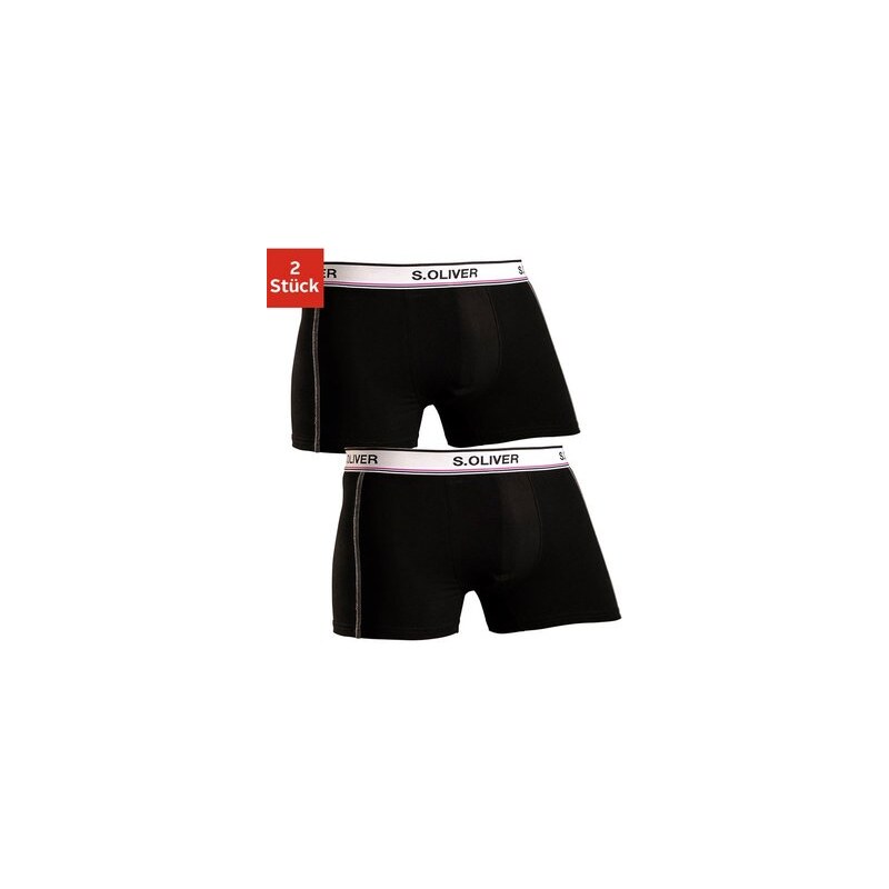 RED LABEL Bodywear Baumwoll-Boxer (2 Stück) Retro Pants perfekte Passform S.OLIVER RED LABEL schwarz L (6),S (4),XXL (8)