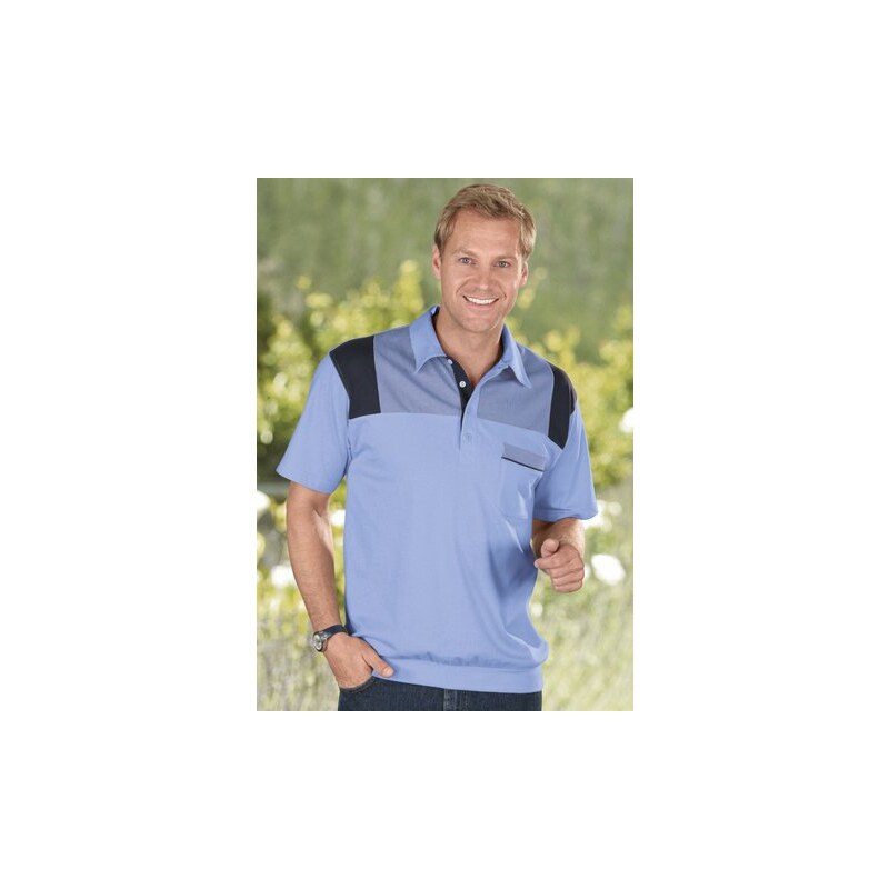 Poloshirt mit Bund Baur blau 44/46,48/50,52/54,56/58,60/62