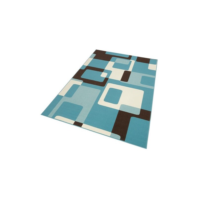 Teppich Tiznit Retro Design abstrakt gewebt HANSE HOME blau 2 (B/L: 80x150 cm),3 (B/L: 120x170 cm),4 (B/L: 160x230 cm),6 (B/L: 200x290 cm)