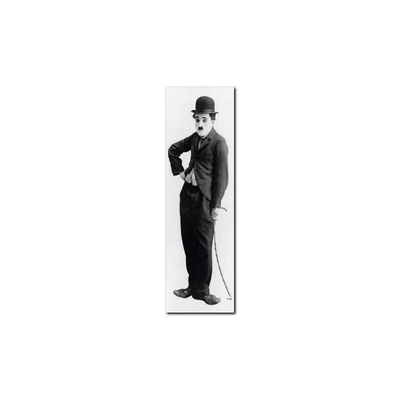PREMIUM PICTURE XXL-Wandbild Charlie Chaplin Tramp schwarz 52 x 150 cm