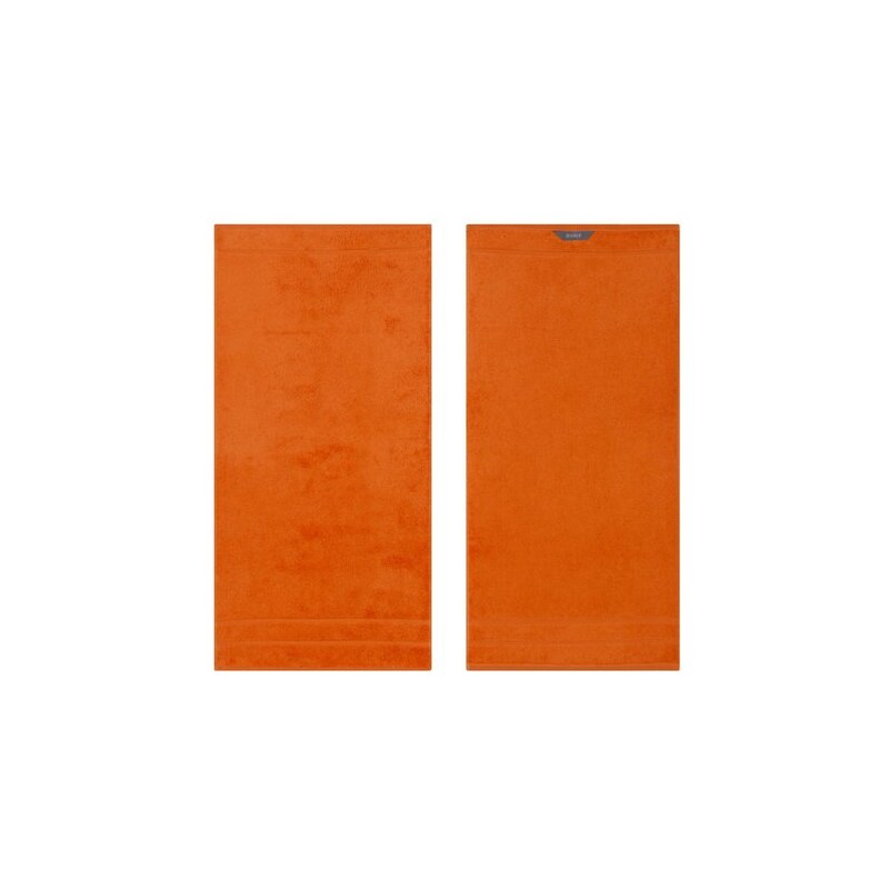 Egeria Handtücher Prestige in Uni mit Bordüre orange 2x 50x100 cm