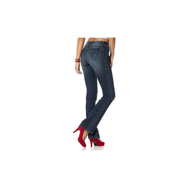 Damen Bootcut-Jeans Bauch Beine Po Arizona blau 34,36,38,40,42,44,46,48