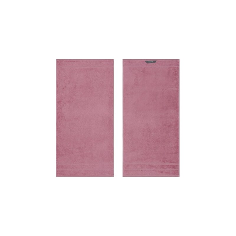 Handtücher Prestige in Uni mit Bordüre Egeria rosa 2x 50x100 cm