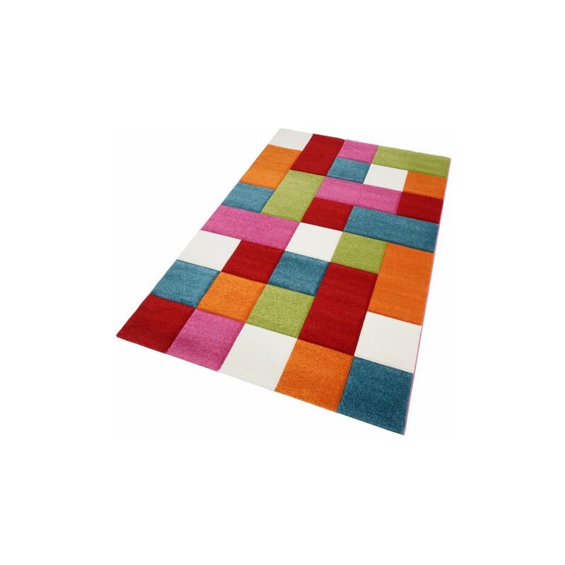 Teppich Merinos GENIL handgearbeiteter Konturenschnitt gewebt MERINOS bunt 2 (B/L: 80x150 cm),3 (B/L: 120x170 cm),4 (B/L: 160x230 cm),6 (B/L: 200x290 cm)