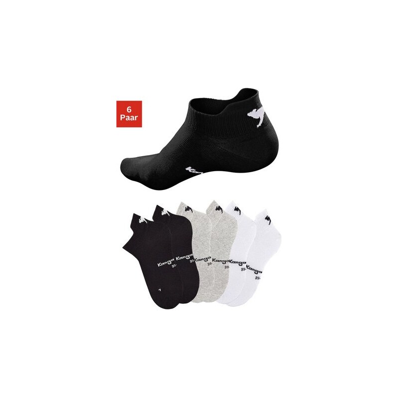 kangaroos_mode Sneakersocken (6 Paar) mit erhöhter Ferse Farb-Set 35-38,39-42