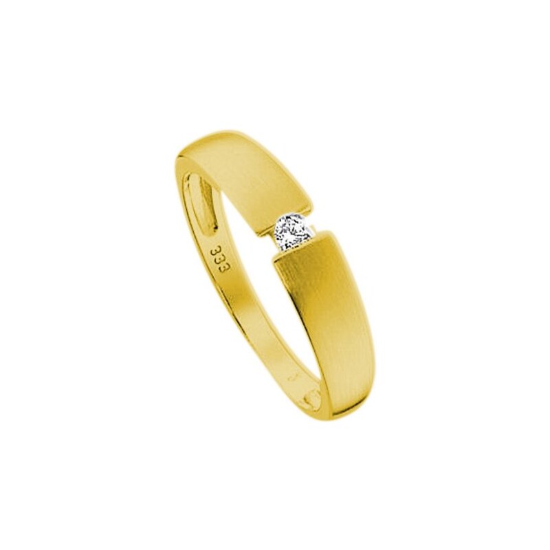 firetti Ring: Spannring-Optik mit Diamant, Gelbgold