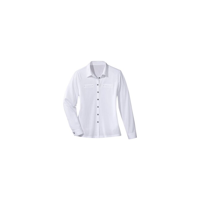 CLASSIC BASIC Damen Classic Basic Jersey-Bluse weiß 38,40,42,44,46,48,50,52,54
