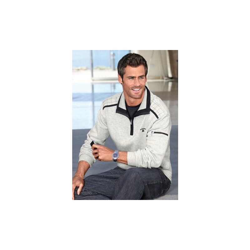 Sweatshirt mit kontrastfarbiger Stickerei Catamaran weiß 44/46,48/50,52/54,56/58,60/62,64/66