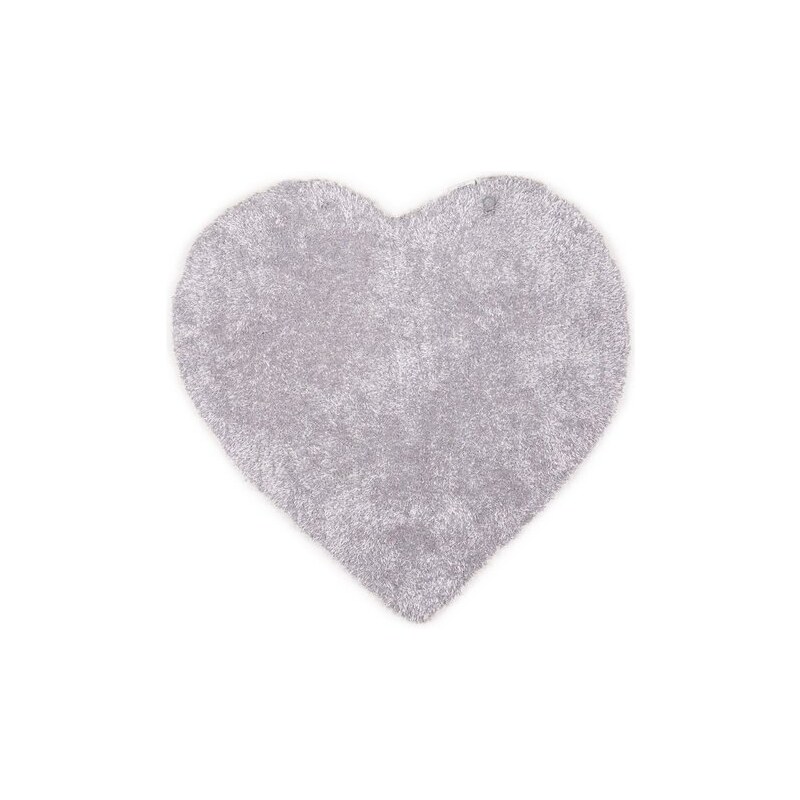 Tom Tailor Kinder-Teppich Soft Herz Hochflor Höhe 30 mm handgearbeitet grau 5 (B/L: 100x100 cm)