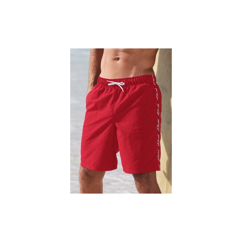 S.OLIVER RED LABEL Badeshorts kurze oder lange Form RED LABEL Beachwear rot L(52),M(50),S(48),XL(54/56),XXL(58/60)