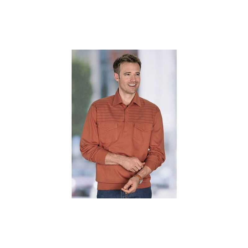 Baur Poloshirt mit Bündchen an Ärmeln und Saum orange 44/46,48/50,52/54,56/58,60/62
