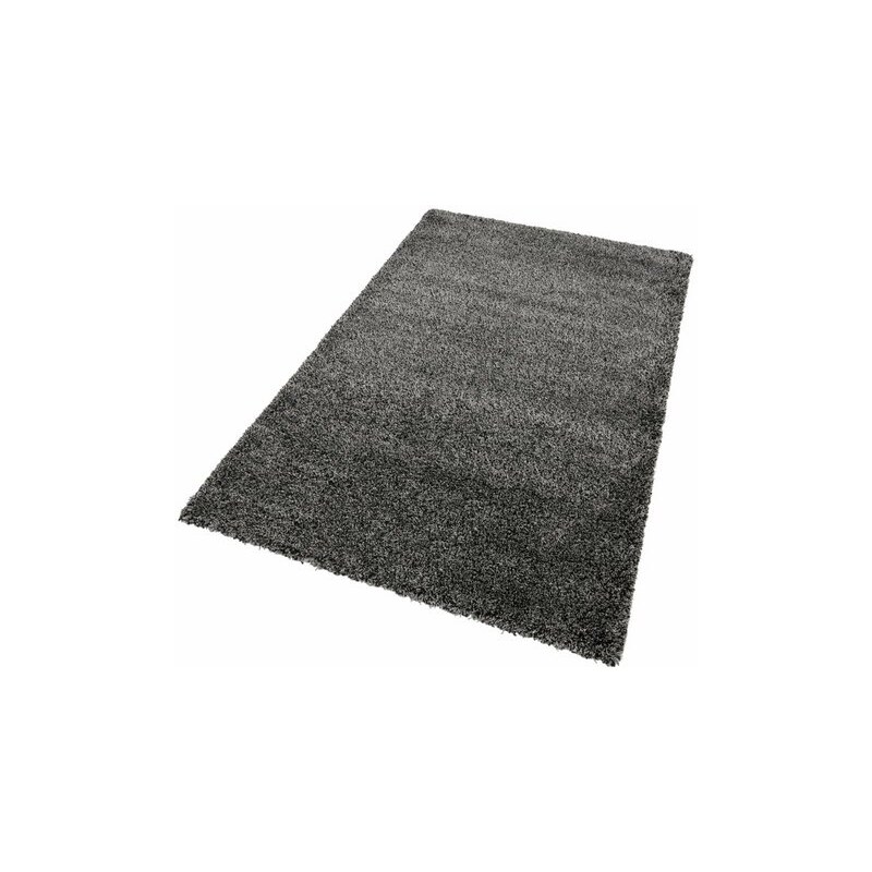 MERINOS Hochflor-Teppich Merinos INDRE Melange-Effekt Höhe 50mm gewebt schwarz 2 (B/L: 80x150 cm),3 (B/L: 120x170 cm),4 (B/L: 160x225 cm),6 (B/L: 200x290 cm)