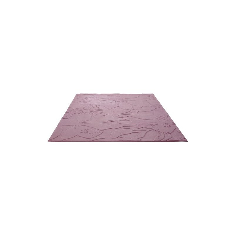 Teppich Lily handgearbeiteter Konturenschnitt Hoch-Tief-Struktur Esprit rosa 2 (B/L: 70x140 cm),3 (B/L: 120x180 cm),40 (B/L: 90x160 cm),41 (B/L: 140x200 cm),6 (B/L: 200x300 cm)