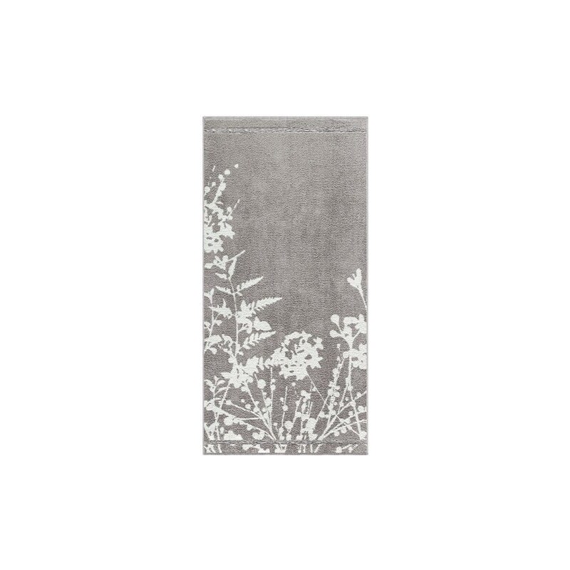 Handtücher Tamara mit floralen Elementen Egeria grau 2x 50x100 cm