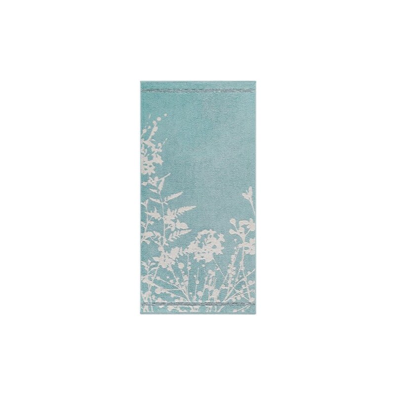 Egeria Handtücher Tamara mit floralen Elementen blau 2x 50x100 cm