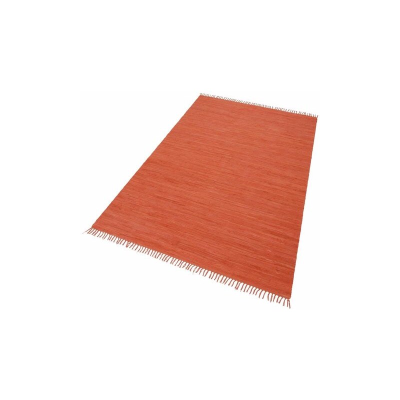 HOME AFFAIRE COLLECTION Teppich Handweb Uni handgewebt reine Baumwolle Collection orange 1 (B/L: 60x90 cm),3 (B/L: 120x180 cm),4 (B/L: 160x230 cm),6 (B/L: 190x290 cm)