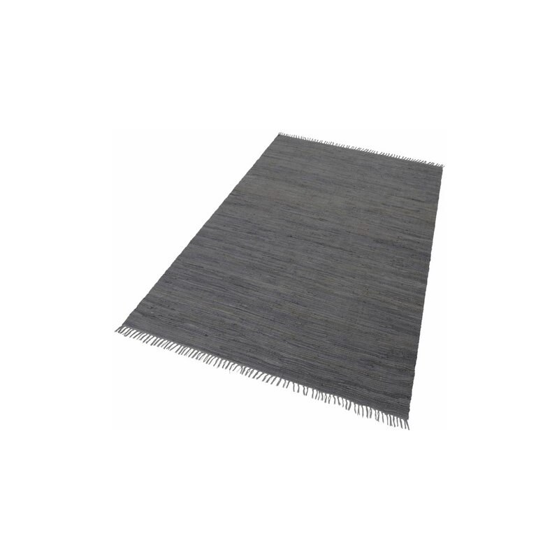 Teppich Handweb Uni handgewebt reine Baumwolle Collection HOME AFFAIRE COLLECTION grau 1 (B/L: 60x90 cm),2 (B/L: 70x140 cm),4 (B/L: 160x230 cm),6 (B/L: 190x290 cm)