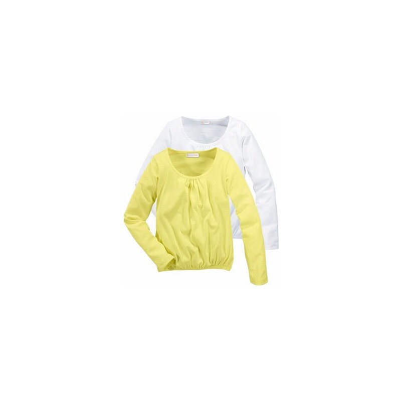 Langarmshirt für Mädchen (Packung 2 Stück) Baur gelb 128/134,140/146,152/158,164/170,176/182