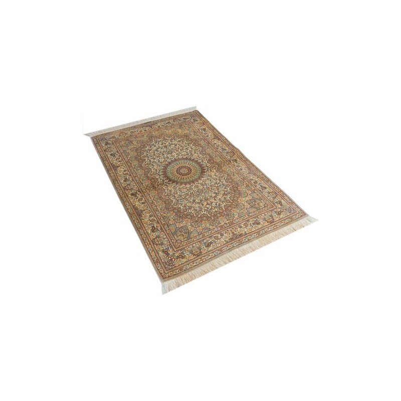 Orient-Teppich Parwis Ghom Erami handgeknüpft echt Seide 1.000.000 Knoten/m² PARWIS natur 3 (B/L: 102x152 cm)