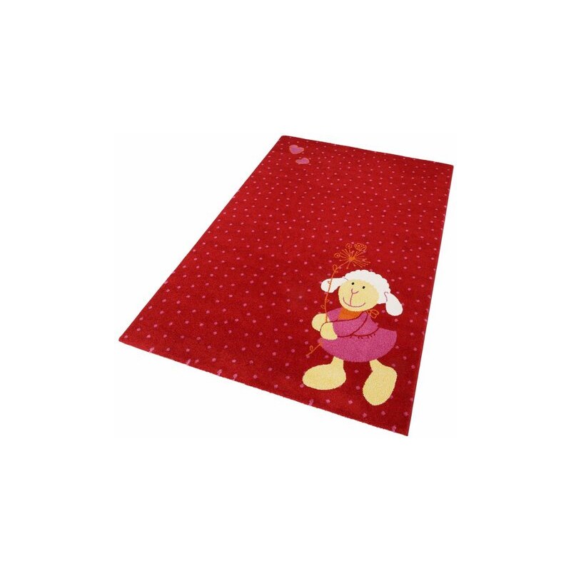 Kinder-Teppich Schnuggi gewebt SIGIKID rot 1 (B/L: 80x150 cm),3 (B/L: 133x200 cm),5 (B/L: 200x290 cm)