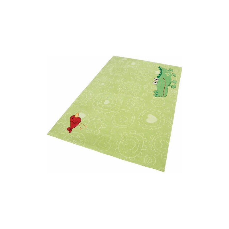 Kinder-Teppich Happy Zoo Crocodile handgearbeitet SIGIKID grün 1 (B/L: 70x140 cm),2 (B/L: 90x160 cm),3 (B/L: 120x180 cm),4 (B/L: 140x200 cm)