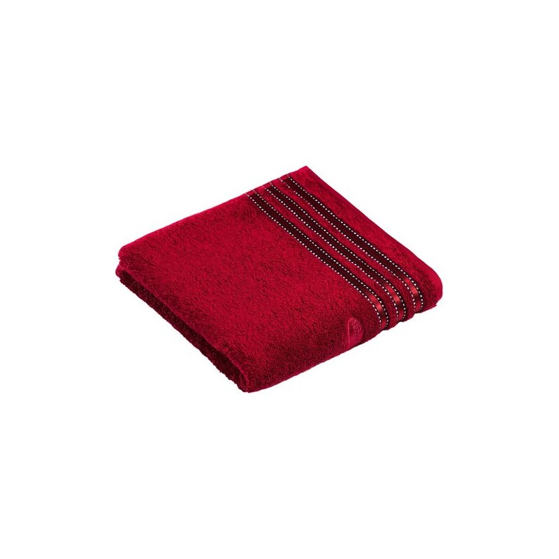Vossen Handtücher Cult de Luxe mit Glanzbordüre rot 2x 50x100 cm