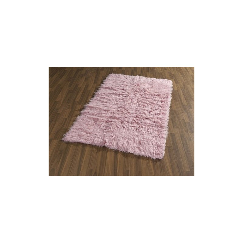 BÖING CARPET Fell-Teppich Böing Carpet Flokati 1500 g handgearbeitet Wolle rosa 1 (B/L: 60x120 cm),2 (B/L: 70x140 cm),4 (B/L: 160x230 cm)