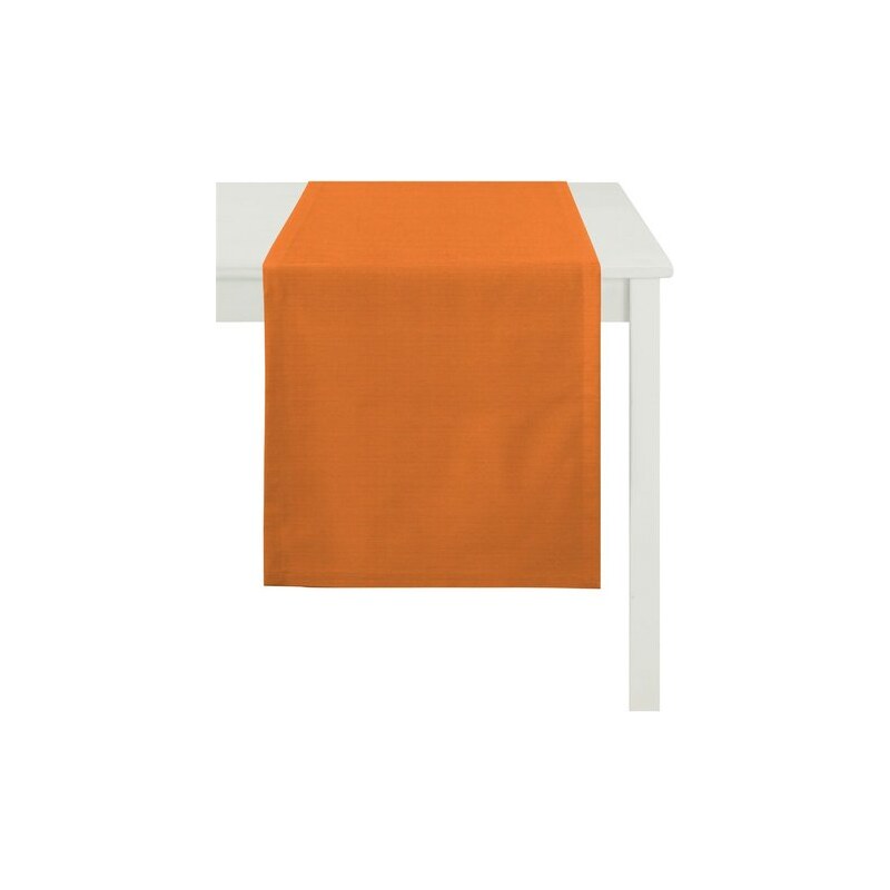 APELT Tischläufer TIZIAN Uni Rips orange 48x135 cm