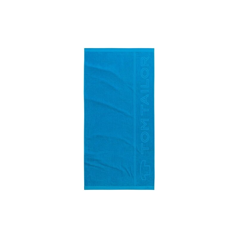 Tom Tailor Saunatuch Sam mit großem Logodruck blau 1x 90x180 cm