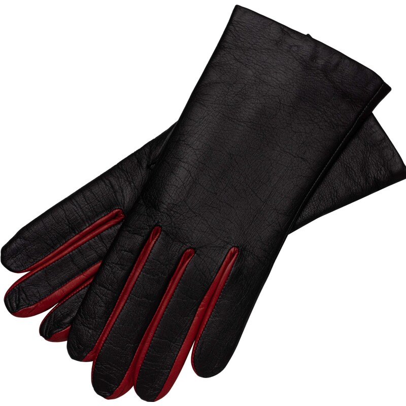 1861 Glove manufactory Barlette Touch Black and Rosso