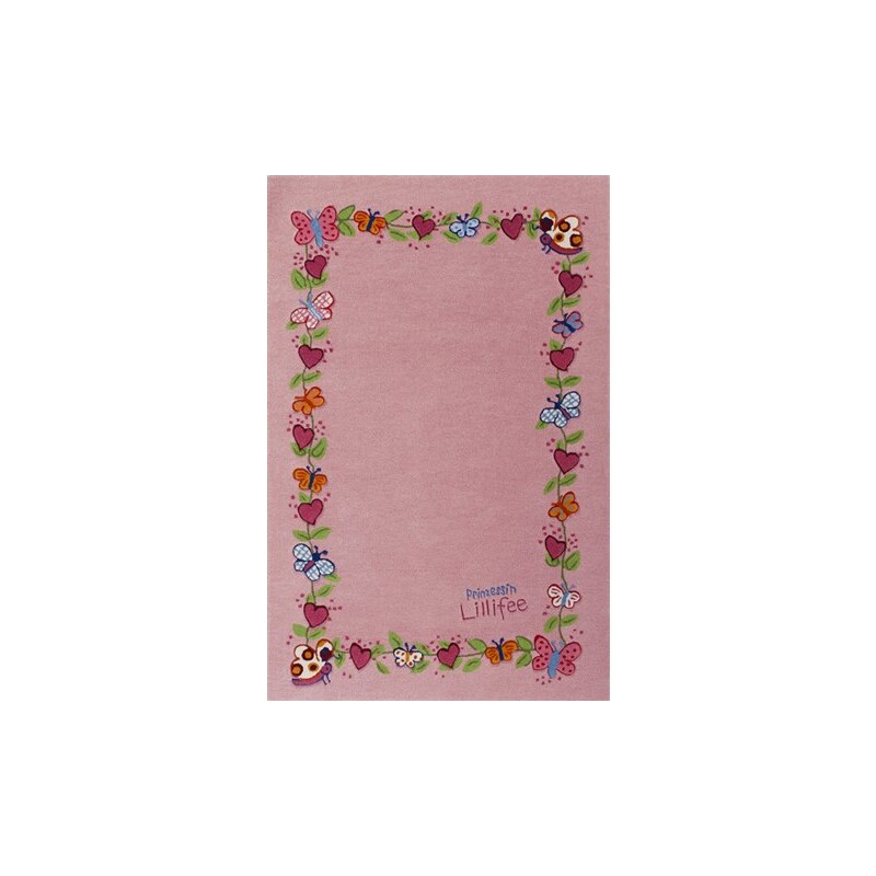 PRINZESSIN LILLIFEE Teppich Prinzessin LI-2153-01 handgetuftet Konturenschnitt Brilliante Farben rosa 1 (B/L: 70x140 cm),2 (B/L: 80x150 cm),3 (B/L: 110x170 cm),4 (B/L: 15x220 cm)