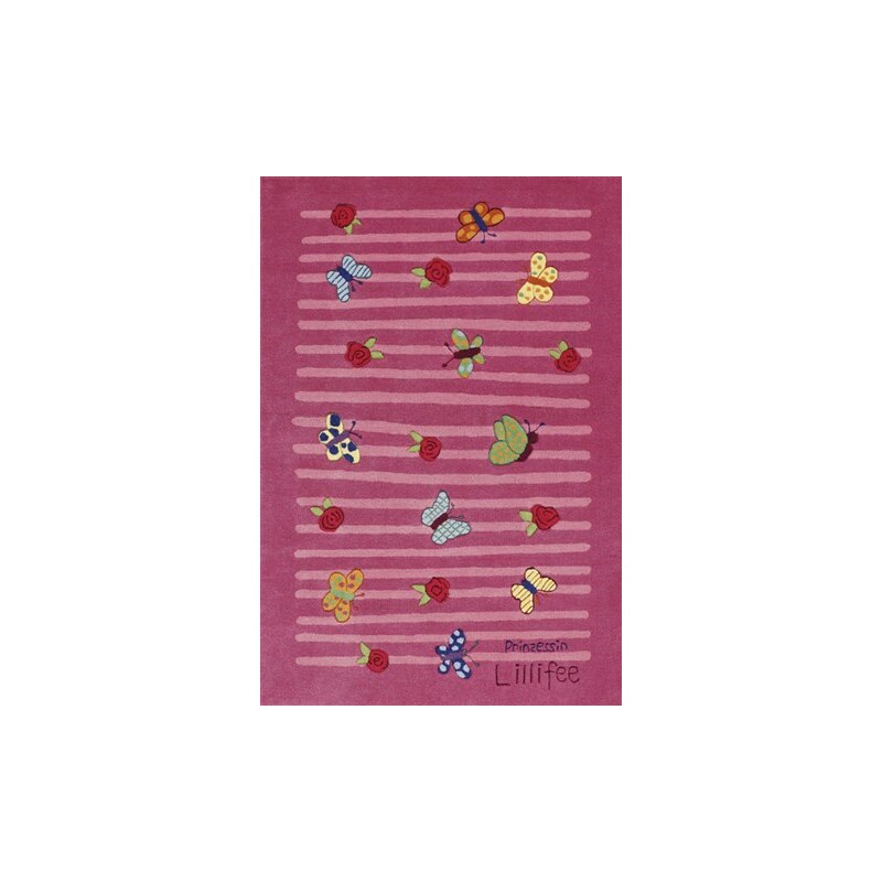 Teppich Prinzessin LI-2099-01 handgetuftet Konturenschnitt Brilliante Farben PRINZESSIN LILLIFEE rosa 1 (B/L: 70x140 cm),2 (B/L: 110x170 cm),3 (B/L: 130x190 cm),4 (B/L: 15x220 cm)