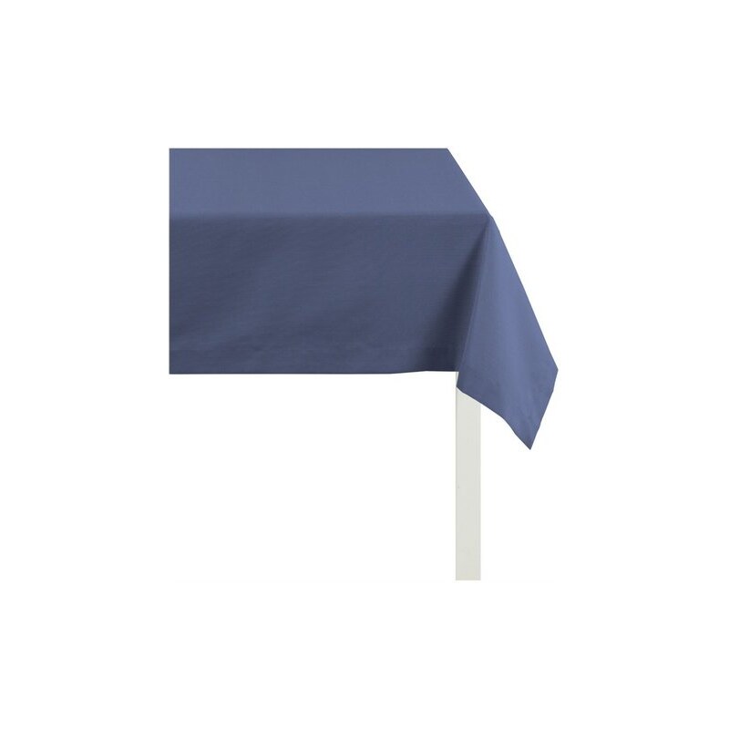 APELT Mitteldecke TIZIAN Uni Rips blau Mitteldecke, 90x90 cm