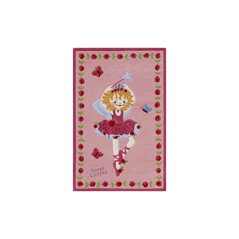 PRINZESSIN LILLIFEE Teppich Prinzessin LI-2200-01 handgetuftet Konturenschnitt Brilliante Farben rosa 1 (B/L: 80x150 cm),2 (B/L: 110x170 cm)