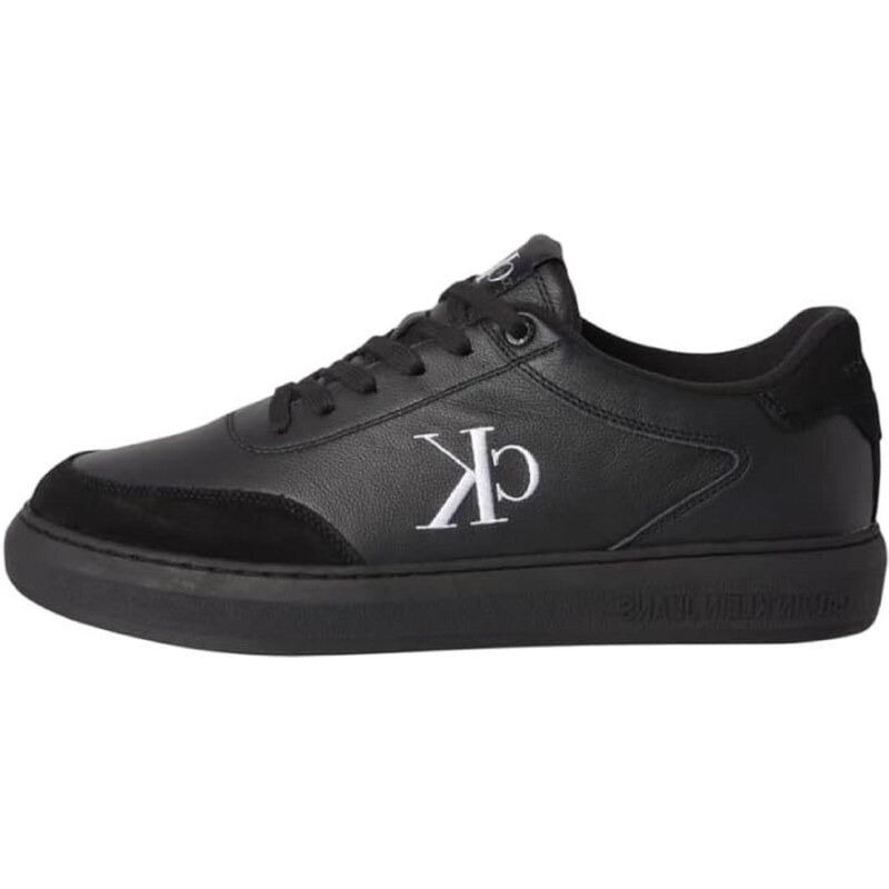Calvin Klein Herren Casual Laceup Low Mono YM0YM00496 Cupsole Sneaker, Schwarz (Triple Black), 45 EU