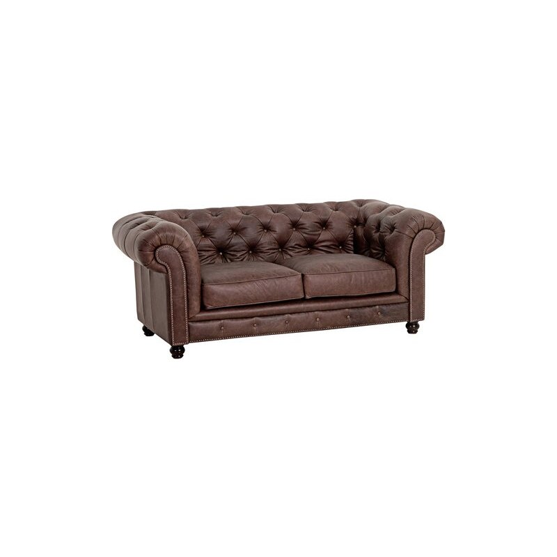 Chesterfield 2-Sitzer Sofa Old England im Retrolook Breite 192 cm MAX WINZER 250 (=dunkelbraun),251 (=mittelbraun)