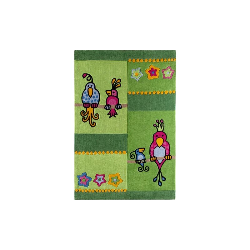 Kinder-Teppich Kakadu Andiamo grün 3 (B/L: 100x160 cm)