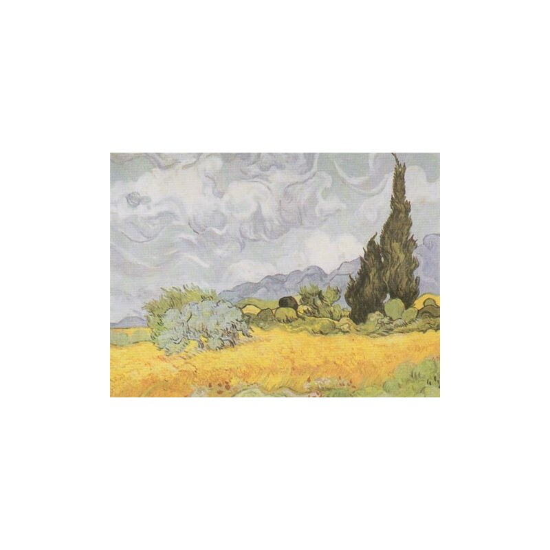 Bild Kunstdruck V. van Gogh Weizenfeld mit Zypressen 80/60 cm HOME AFFAIRE bunt