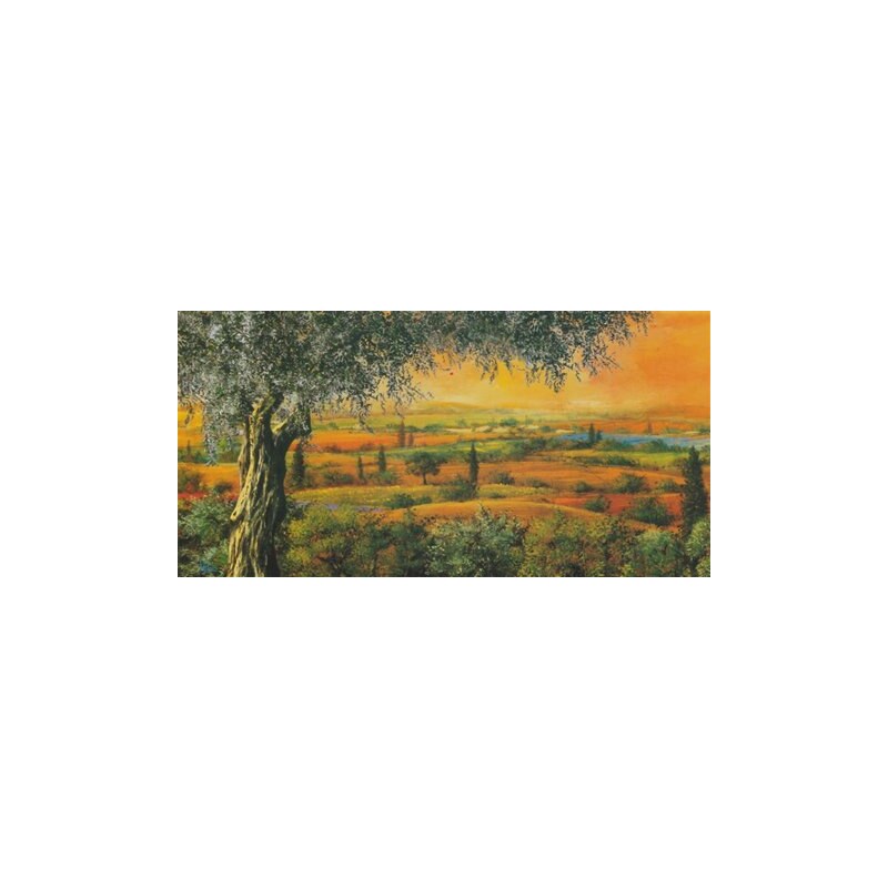 Bild Kunstdruck Tebo Marzari Vallata degli ulivi 100/50 cm HOME AFFAIRE orange