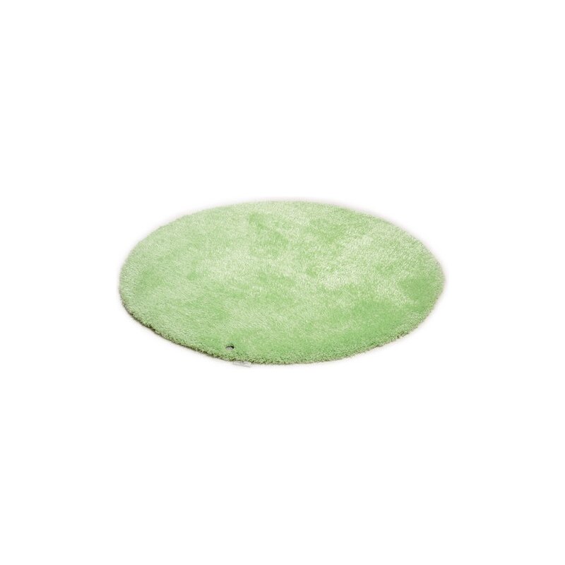 Hochflor-Teppich rund Soft Höhe 30 mm handgearbeitet Tom Tailor grün 9 (Ø 140 cm)
