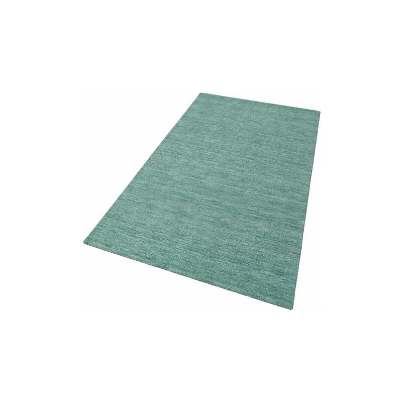 THEKO EXKLUSIV Teppich exklusiv Milano handgearbeitet Schurwolle grün 1 (B/L: 60x90 cm),2 (B/L: 70x140 cm),3 (B/L: 120x180 cm),4 (B/L: 160x230 cm),5 (B/L: 200x200 cm),6 (B/L: 200x290 cm)