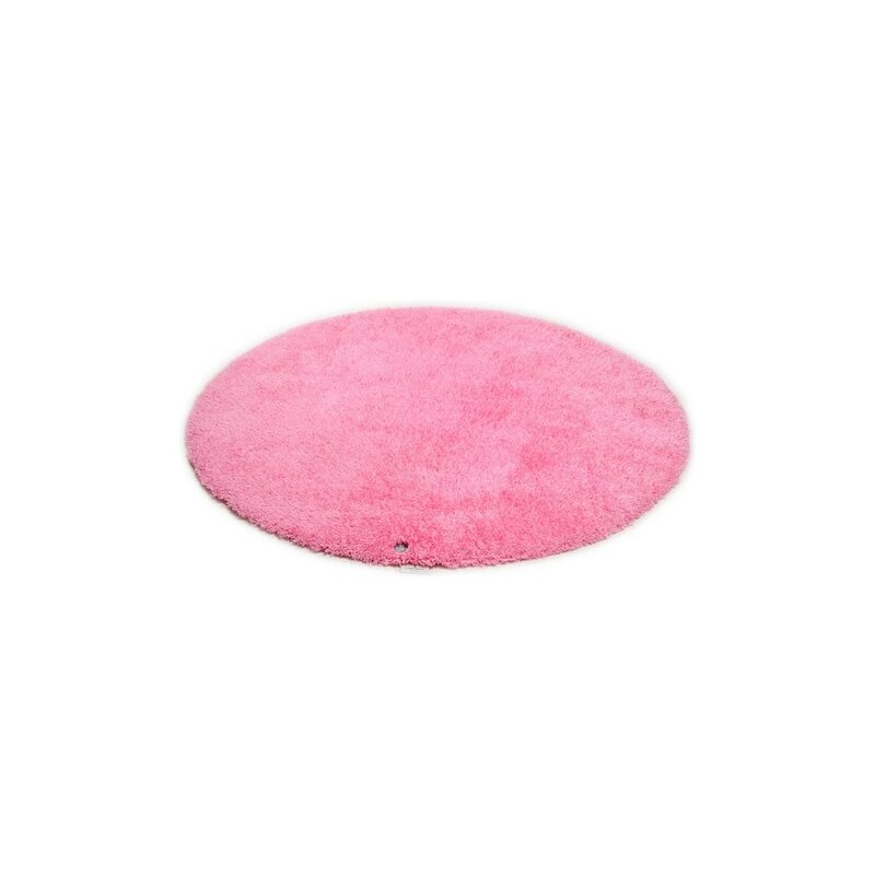 Hochflor-Teppich rund Soft Höhe 30 mm handgearbeitet Tom Tailor rosa 9 (Ø 140 cm)